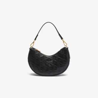 Maheki Embossed Leather Half Moon Purse