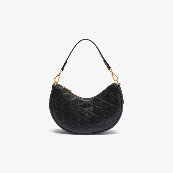 Maheki Embossed Leather Half Moon Purse