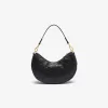 Maheki Embossed Leather Half Moon Purse