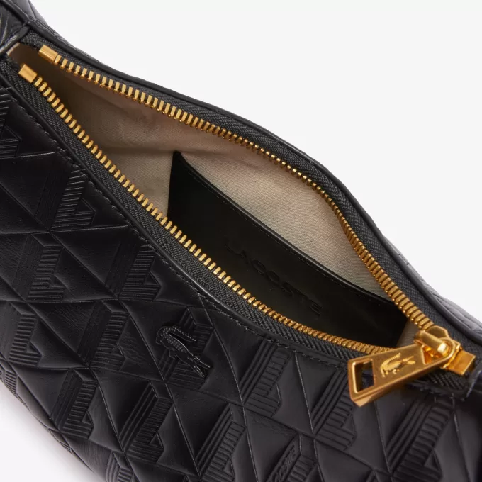 Maheki Embossed Leather Half Moon Purse