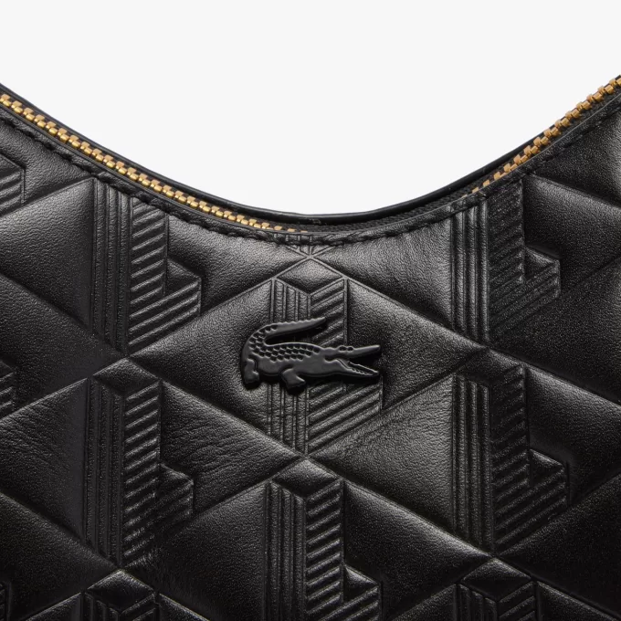 Maheki Embossed Leather Half Moon Purse