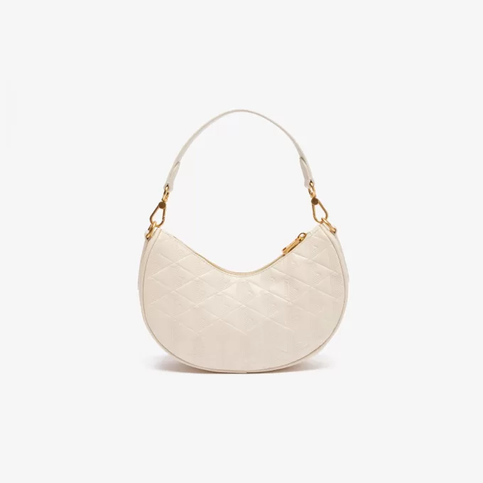 Maheki Embossed Leather Half Moon Purse