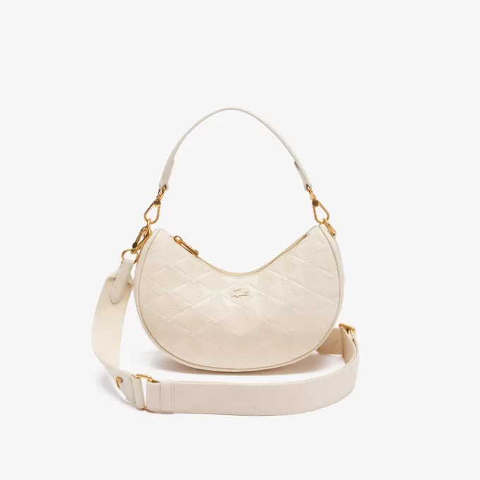 Maheki Embossed Leather Half Moon Purse