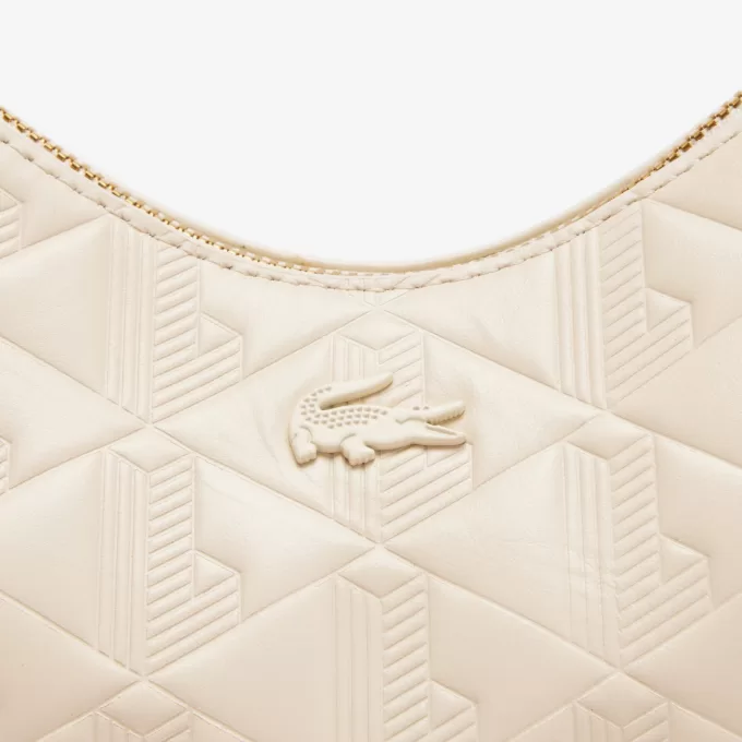 Maheki Embossed Leather Half Moon Purse