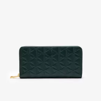 Maheki Zipped Embossed Leather Billfold