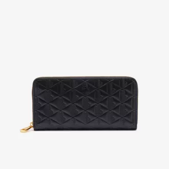 Maheki Zipped Embossed Leather Billfold