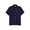 Men S Lacoste Short Sleeve Linen Shirt