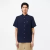 Men S Lacoste Short Sleeve Linen Shirt