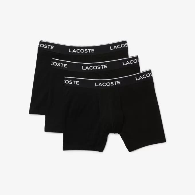 Men-s Lettered Waist Long Stretch Cotton Boxer Brief 3-Pack