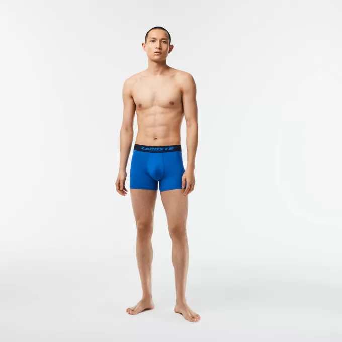 Mens 3-pack Lacoste Microfiber Print Trunks