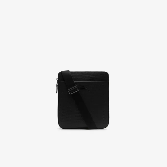 Men’s Chantaco Matte Piqué Leather Flat Zip Bag