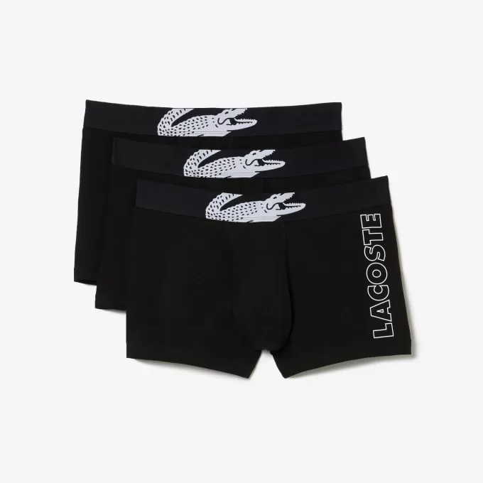 Men’s Lacoste Crocodile Print Trunk Three-Pack