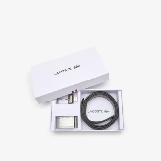 Men’s Lacoste Pin And Flat Buckle Belt Gift Set Men’s Lacoste Pin And Flat Buckle Belt Gift Set