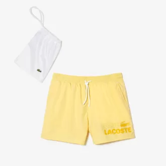 Men’s Lacoste Quick Dry Swim Trunks with Integrated Lining