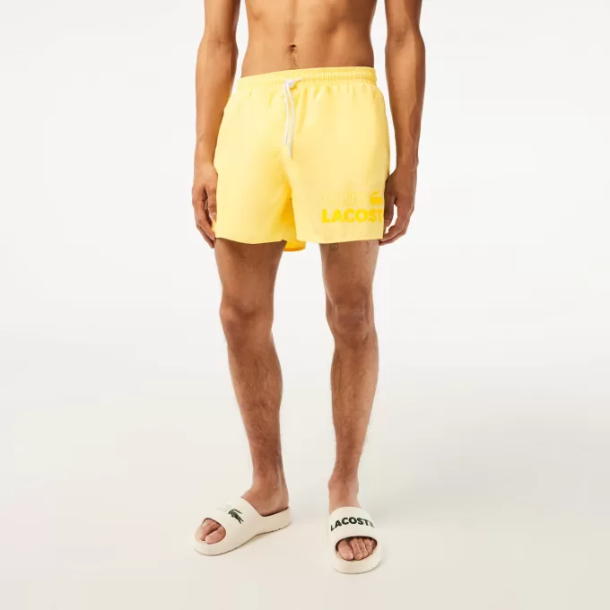Men’s Lacoste Quick Dry Swim Trunks with Integrated Lining