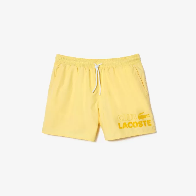 Men’s Lacoste Quick Dry Swim Trunks with Integrated Lining