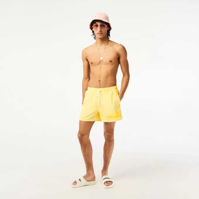 Men’s Lacoste Quick Dry Swim Trunks with Integrated Lining