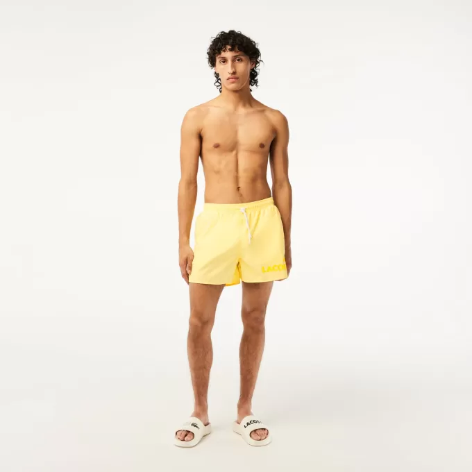 Men’s Lacoste Quick Dry Swim Trunks with Integrated Lining