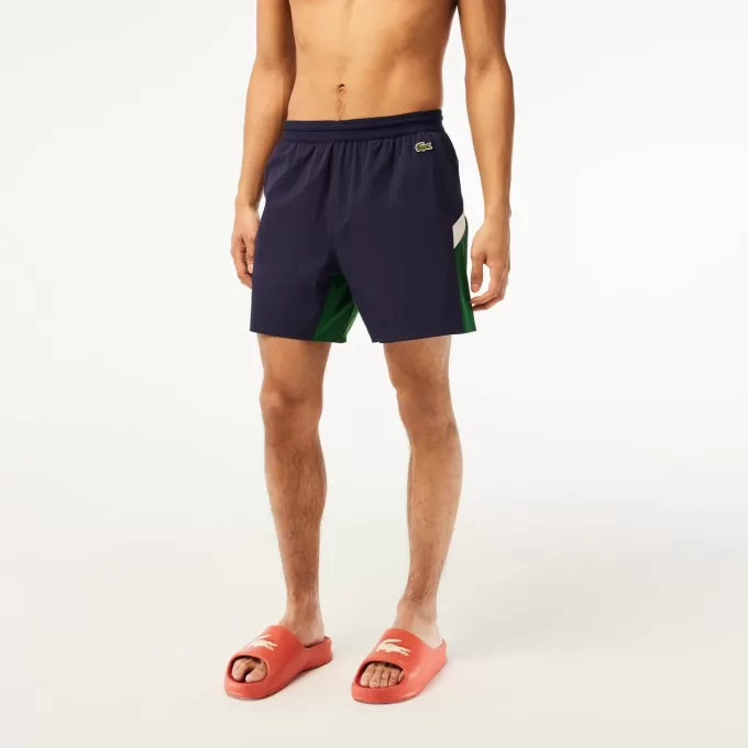 Men’s Lacoste Recycled Polyamide Colourblock Swim Trunks