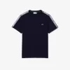 Mens Lacoste Regular Fit Logo Stripe T-shirt