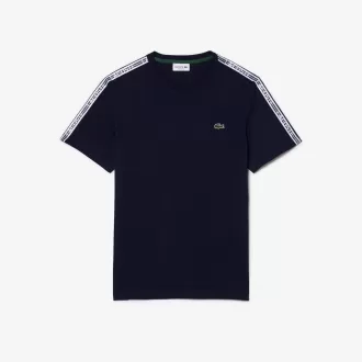 Mens Lacoste Regular Fit Logo Stripe T-shirt