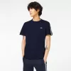 Mens Lacoste Regular Fit Logo Stripe T-shirt