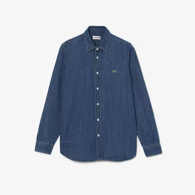 Men’s Lacoste Regular Fit Organic Cotton Denim Shirt