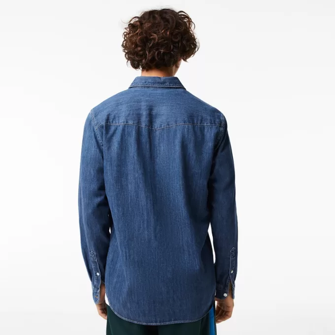 Men’s Lacoste Regular Fit Organic Cotton Denim Shirt