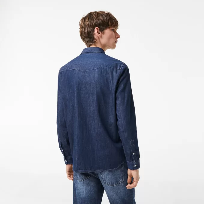 Men’s Lacoste Regular Fit Organic Cotton Denim Shirt
