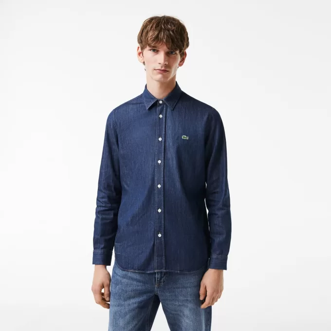 Men’s Lacoste Regular Fit Organic Cotton Denim Shirt
