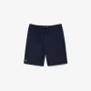 Men’s Lacoste SPORT tennis shorts in solid diamond weave taffeta