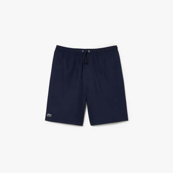Men’s Lacoste SPORT tennis shorts in solid diamond weave taffeta