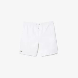 Men’s Lacoste SPORT tennis shorts in solid diamond weave taffeta