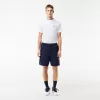 Men’s Lacoste SPORT tennis shorts in solid diamond weave taffeta