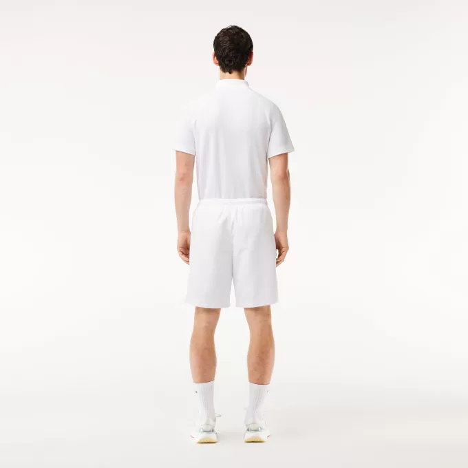 Men’s Lacoste SPORT tennis shorts in solid diamond weave taffeta Men’s Lacoste SPORT tennis shorts in solid diamond weave taffeta
