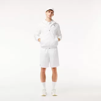 Men’s Lacoste SPORT tennis shorts in solid diamond weave taffeta