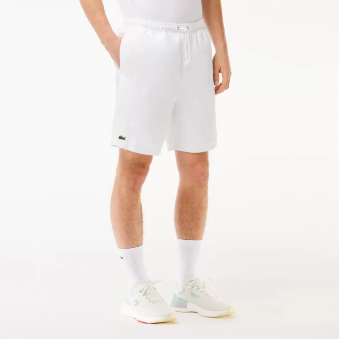 Men’s Lacoste SPORT tennis shorts in solid diamond weave taffeta Men’s Lacoste SPORT tennis shorts in solid diamond weave taffeta