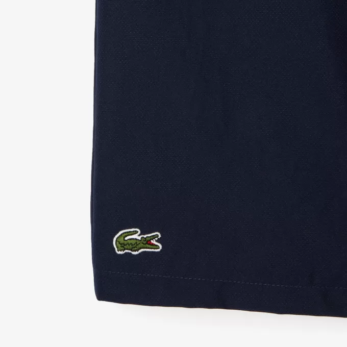 Men’s Lacoste SPORT tennis shorts in solid diamond weave taffeta