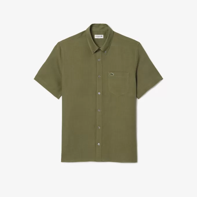 Men’s Lacoste Short Sleeve Linen Shirt