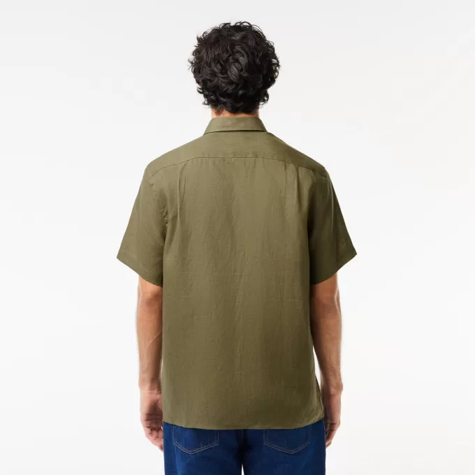 Men’s Lacoste Short Sleeve Linen Shirt