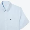 Men’s Lacoste Short Sleeve Linen Shirt Men’s Lacoste Short Sleeve Linen Shirt