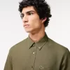 Men’s Lacoste Short Sleeve Linen Shirt