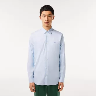 Men’s Lacoste Slim Fit Check Stretch Poplin Shirt