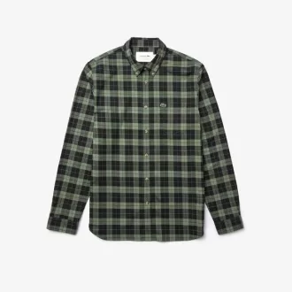 Men’s Regular Fit Cotton Twill Checkered Shirt