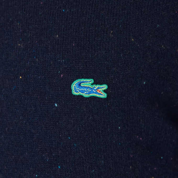 Men’s Regular Fit Speckled Print Wool Jersey Sweater