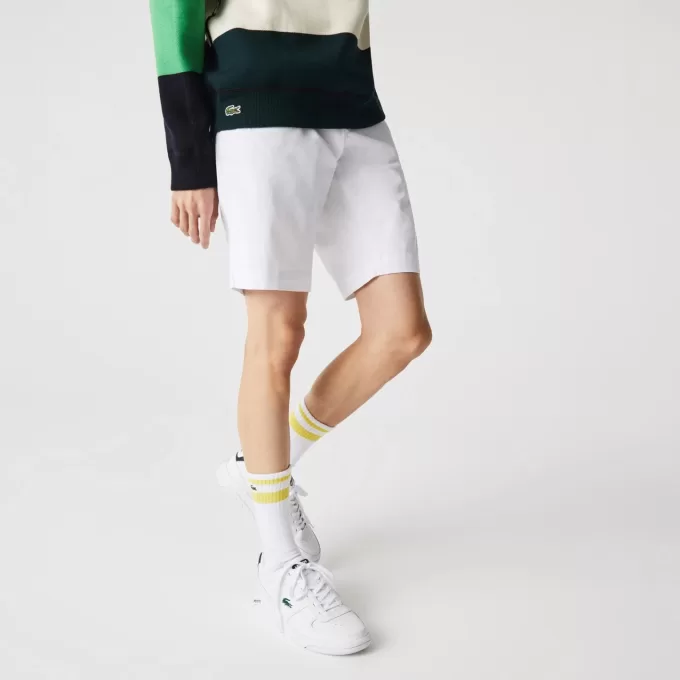 Men’s Slim Fit Stretch Gabardine Bermuda Shorts