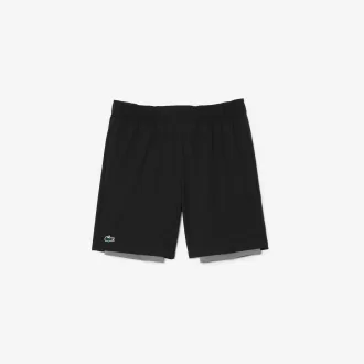 Mens Two-Tone Lacoste Sport Shorts with Built-in Undershorts