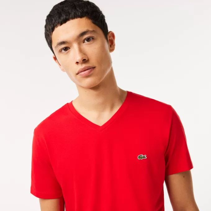 Men’s V-neck Pima Cotton Jersey T-shirt