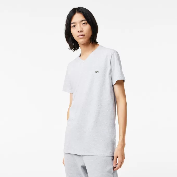 Men’s V-neck Pima Cotton Jersey T-shirt