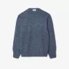 Mercerized Carded Wool Crew Neck Sweater